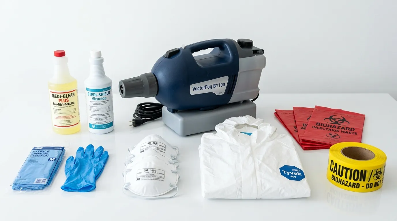 Professional biohazard remediation crew working in Harriman